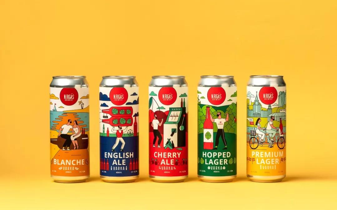 插畫風啤酒產品包裝設計（啤酒）